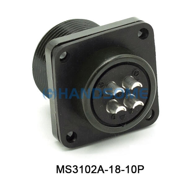 MS3102A-18-10P MIL-DTL-5015 Circular MIL Spec Connector 4P Socket