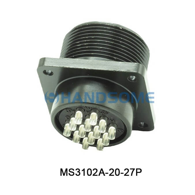 MS3102A-20-27P MIL-DTL-5015 Circular MIL Spec Connector 14P Socket