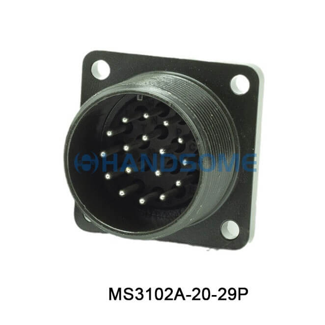 MS3102A-20-29P MIL-DTL-5015 Circular MIL Spec Connector 17P Socket