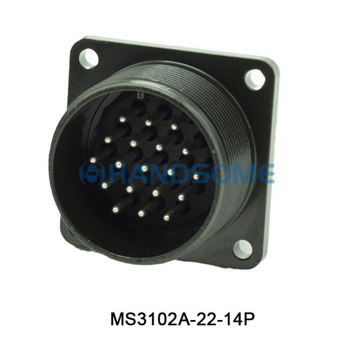 MS3102A-22-14P MIL-DTL-5015 Circular MIL Spec Connector 19P Socket