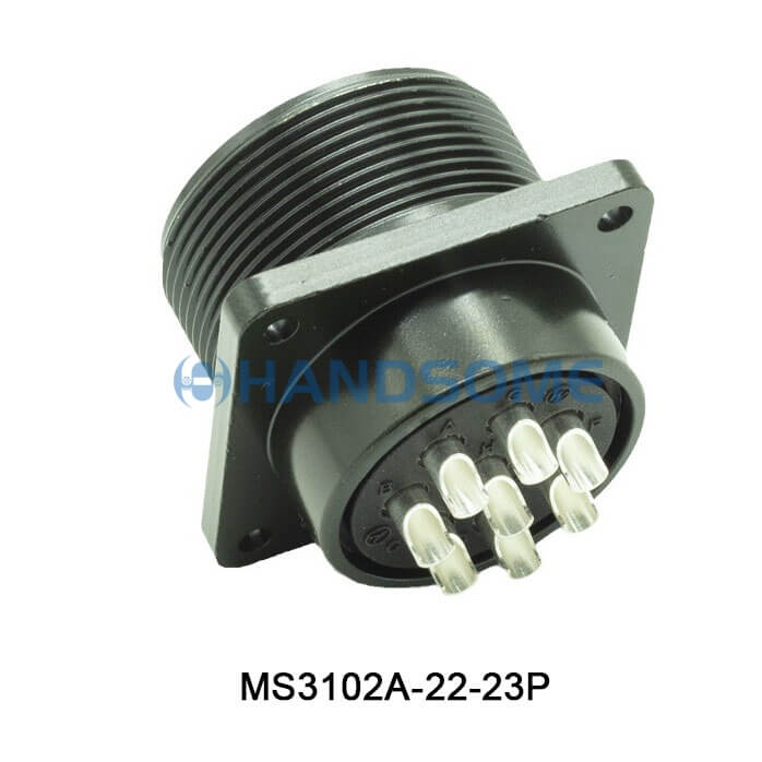 MS3102A-22-23P MIL-DTL-5015 Circular MIL Spec Connector 8P Socket