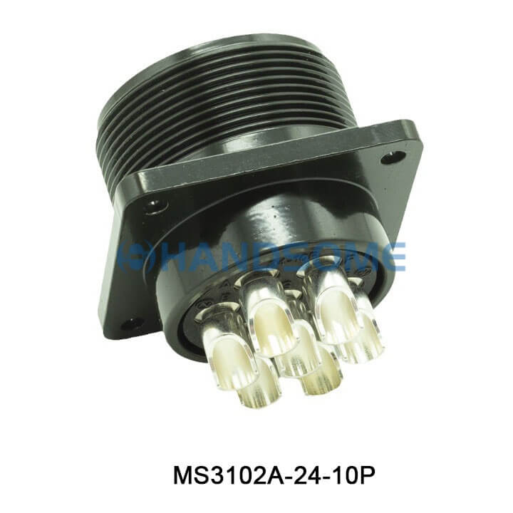 MS3102A-24-10P MIL-DTL-5015 Circular MIL Spec Connector 7P Socket
