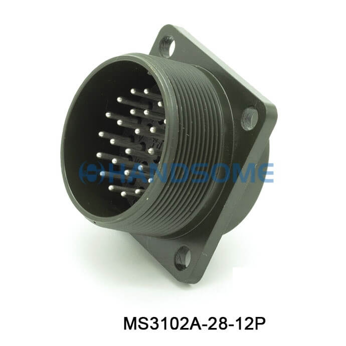 MS3102A-28-12P MIL-DTL-5015 Circular MIL Spec Connector 26P Socket