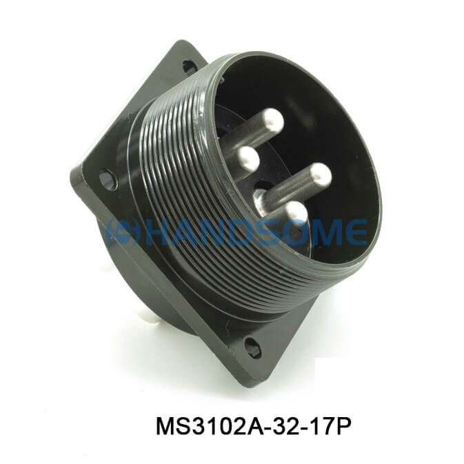MS3102A-32-17P MIL-DTL-5015 Circular MIL Spec Connector 4P Socket