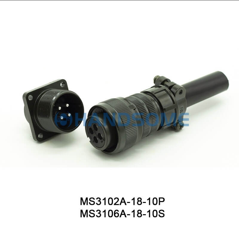 MS3106A-18-10S MIL-DTL-5015 Circular MIL Spec Connector 4P Plug