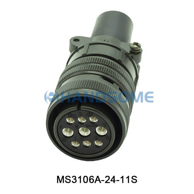 MS3106A-24-11S MIL-DTL-5015 Circular MIL Spec Connector 9P Plug