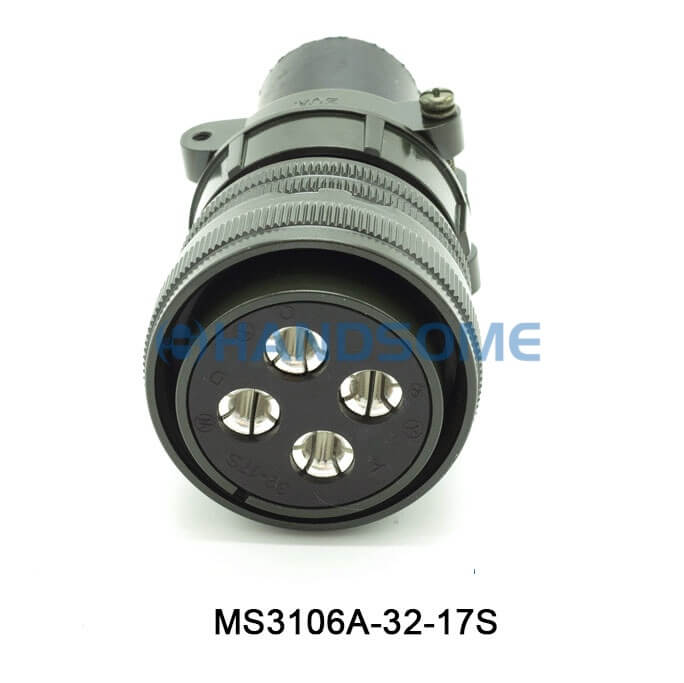 MS3106A-32-17S MIL-DTL-5015 Circular MIL Spec Connector 4P Plug