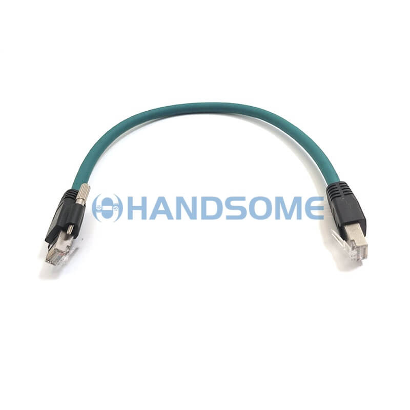 Industrial GigE Cables, RJ45 Thumbscrews to RJ45 Cable