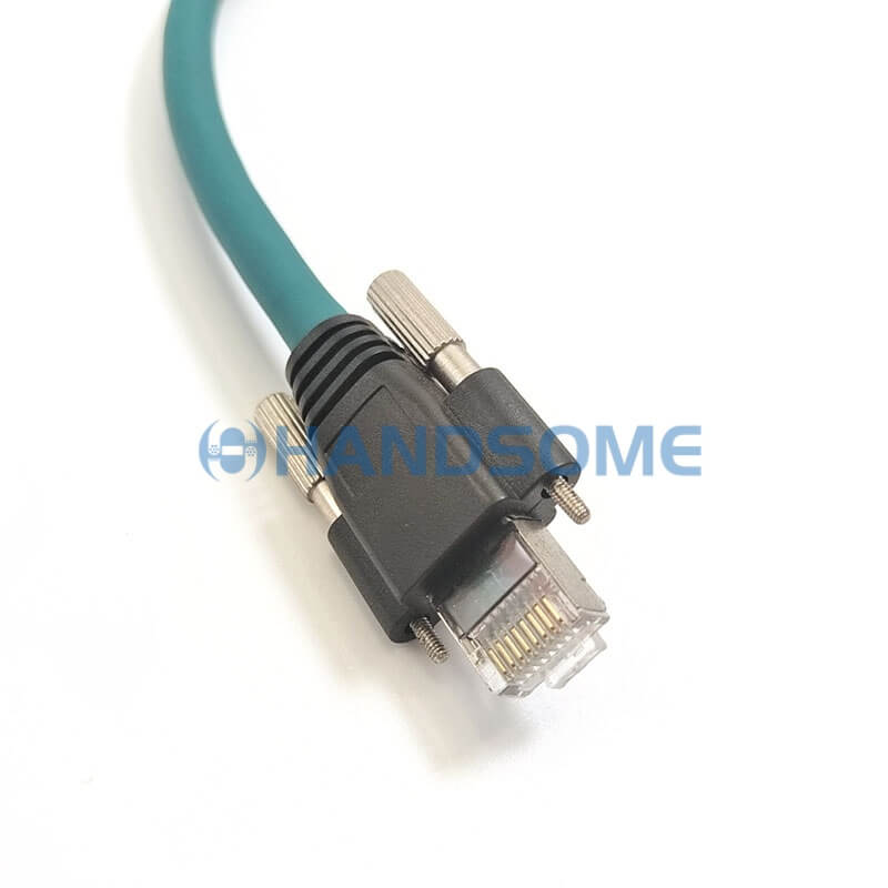 Industrial GigE Cables, RJ45 Thumbscrews to RJ45 Cable