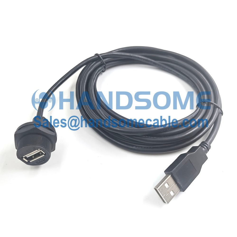 USB 2.0 Female Receptacle to Male Cable