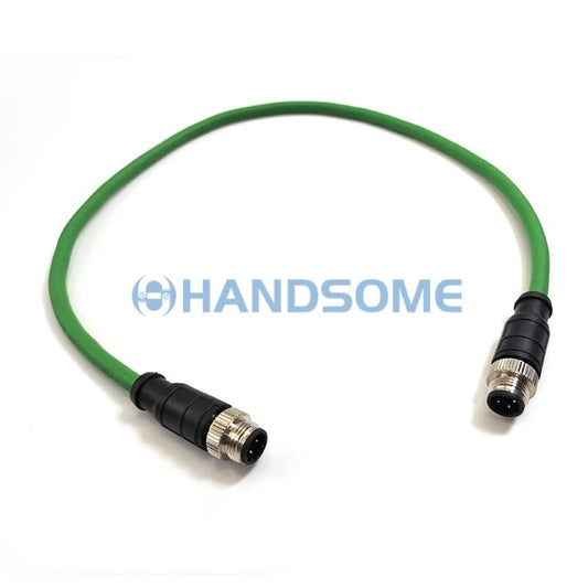 M12 4P D-coded Cables, M12 4P D-coded Male to M12 4P D-coded Male Cable