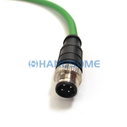 M12 4P D-coded Cables, M12 4P D-coded Male to M12 4P D-coded Male Cable