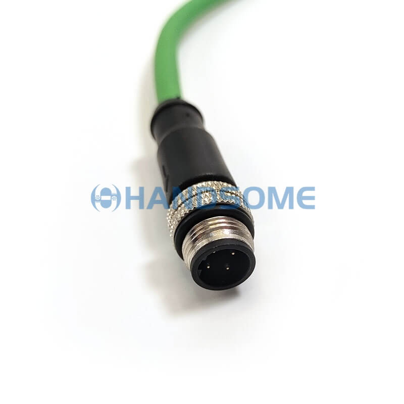 Industrial Ethernet Cable, M12 4P Male D-Coded to RJ45 Cable