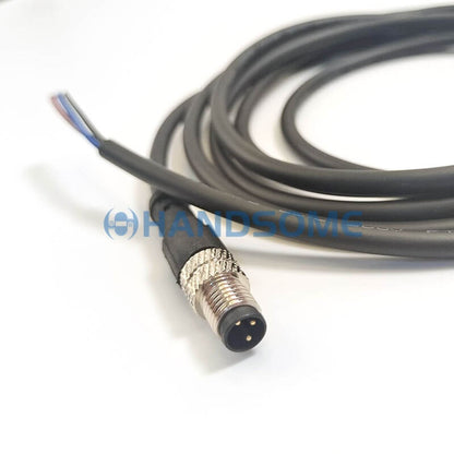 IO Trigger Cables, M8 3P Male to Flying leads Cables