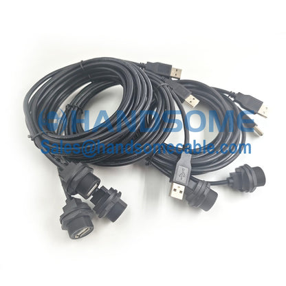 USB 2.0 Female Receptacle to Male Cable