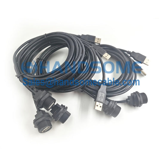 USB 2.0 Female Receptacle to Male Cable