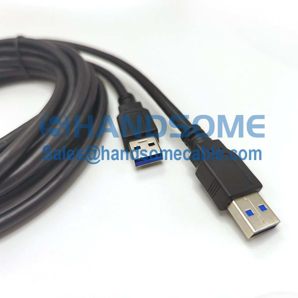 Dual Port USB 3.0 Female to Male Cable 2m