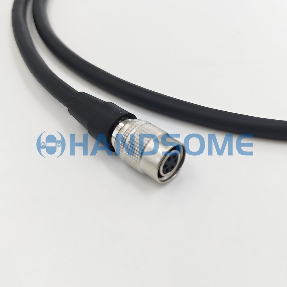 High Flexible IO Hirose Cables hr10a-7p-6P to hr10a-7p-6S Cables 1M